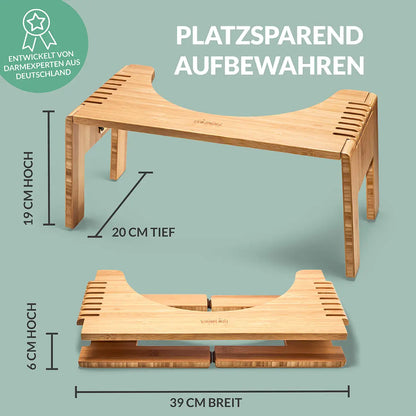 Hoca Toilettenhocker Premium klappbar - aus Holz
