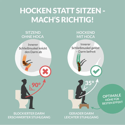 Hoca Toilettenhocker Premium klappbar - aus Holz