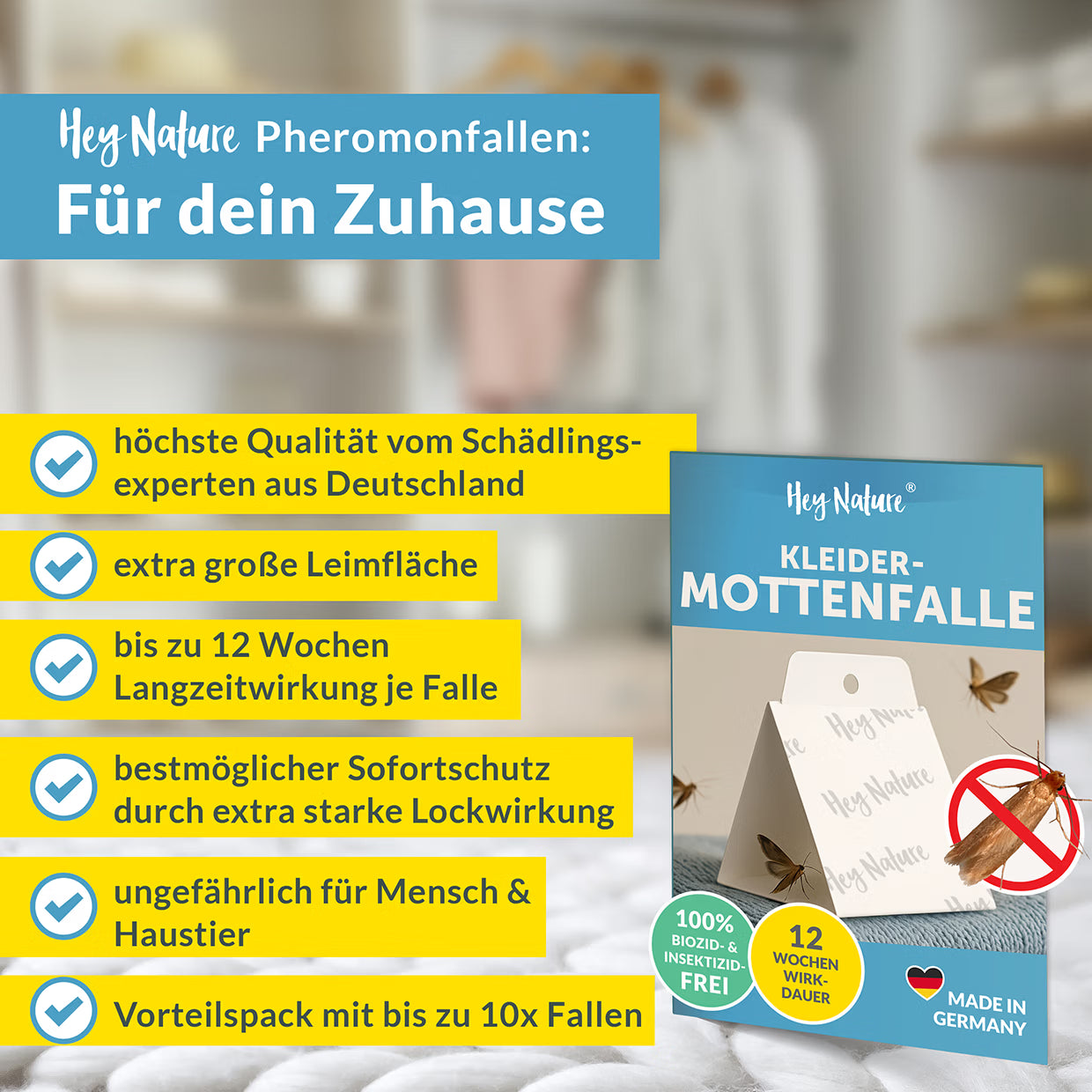 Mottenfalle gegen Kleidermotten
